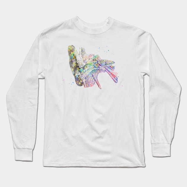 Human ear Long Sleeve T-Shirt by erzebeth